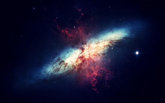 Exploding Galaxy Representing the Big Bang